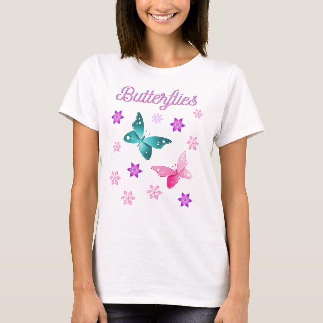 Lady T-Shirt with Butterflies (Front)
