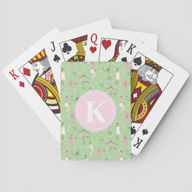 Lady Tennis Players Personalized Playing Cards (Back)