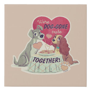 Lady & the Tramp Faux Canvas Print