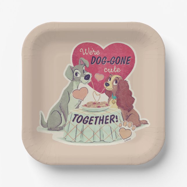 Lady & the Tramp Paper Plate (Front)