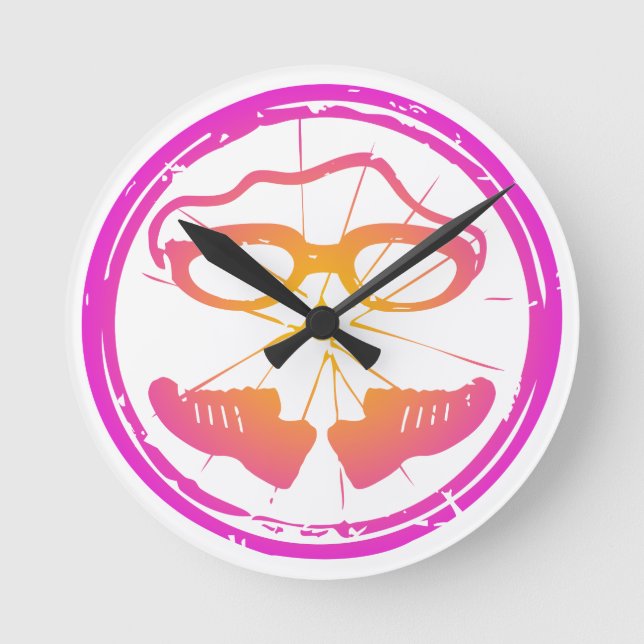 Lady Triathlon Round Clock (Front)