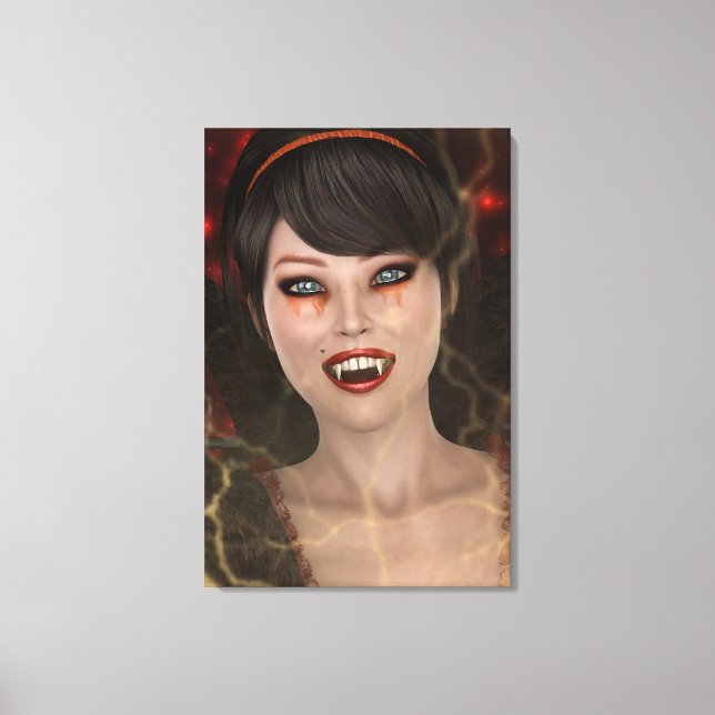 Lady Vamp Canvas Print (Front)