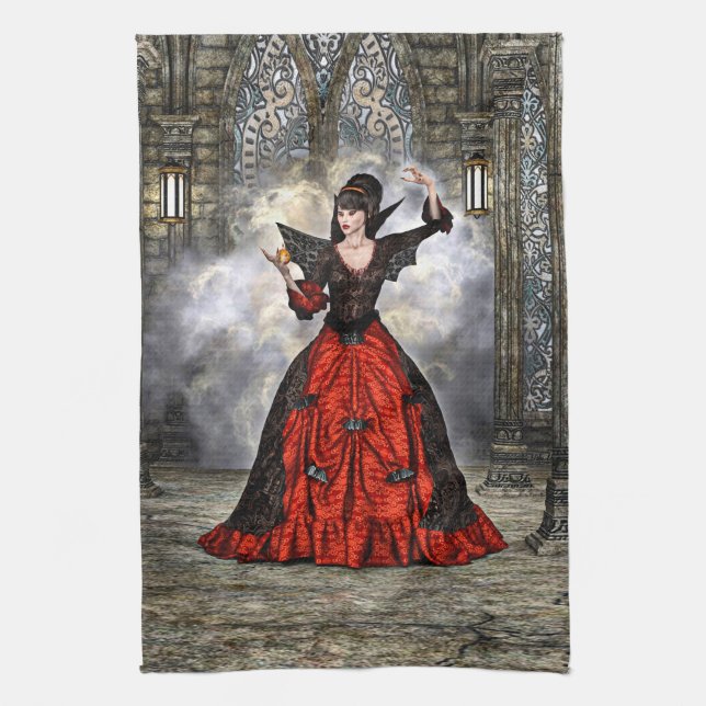 Lady Vamp Kitchen Towel (Vertical)