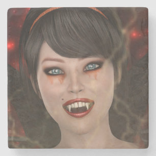 Lady Vamp Stone Coaster
