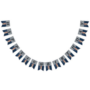 Lady White Suit by Ocean Holding Scottish Terrier Bunting Flags