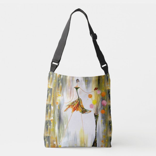 Lady with a butterfly crossbody bag (Front)
