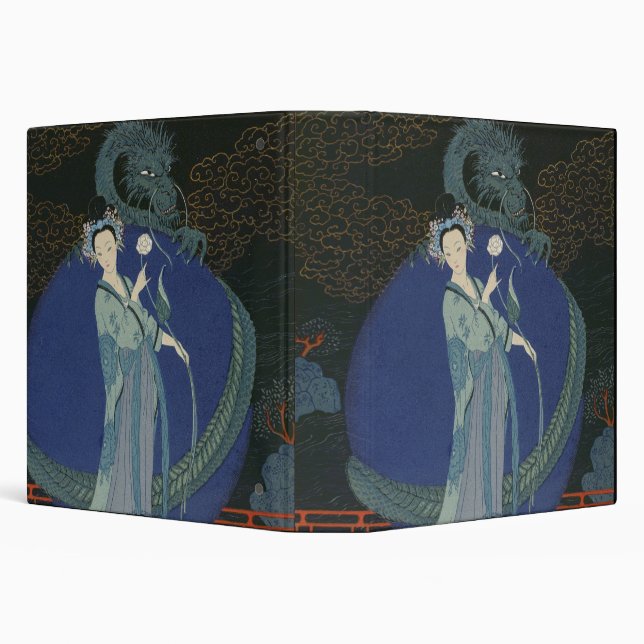 Lady with a Dragon (colour litho) Binder (Background)