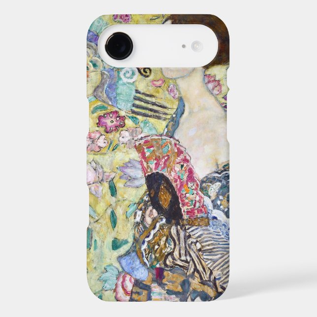 Lady with A Fan, Gustav Klimt Case-Mate iPhone Case (Back)