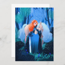 Lady with a Sword and White Horse