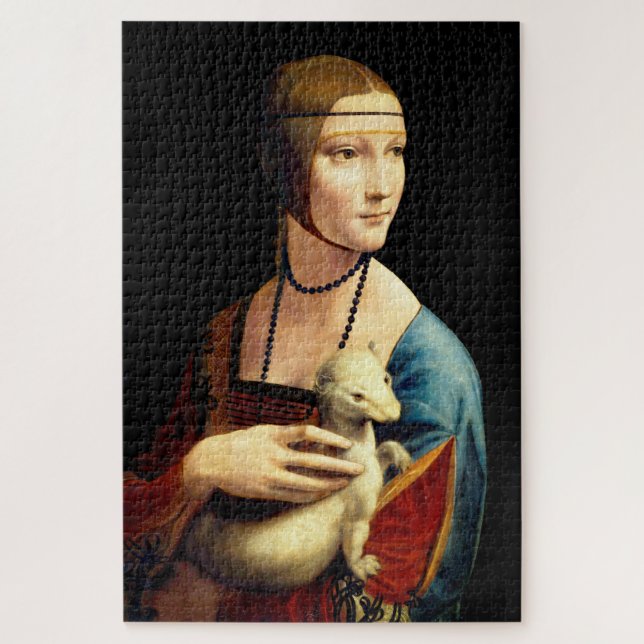 Lady with an Ermine by Leonardo Da Vinci Jigsaw Puzzle (Vertical)