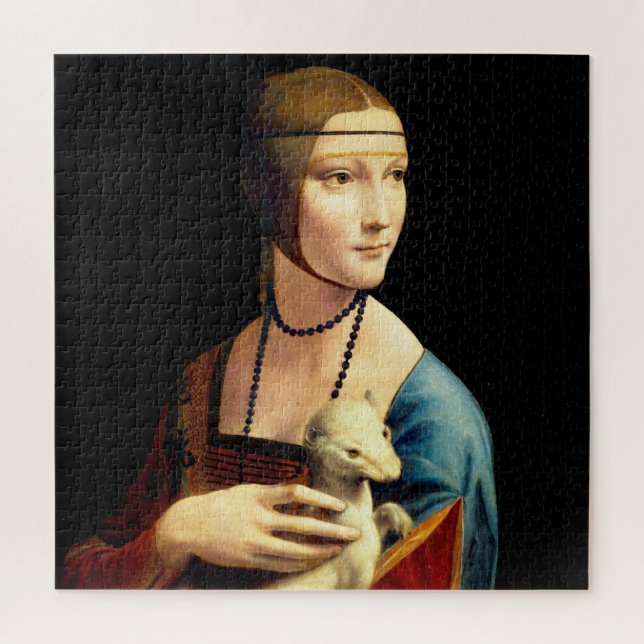 Lady with an Ermine by Leonardo Da Vinci Jigsaw Puzzle (Vertical)