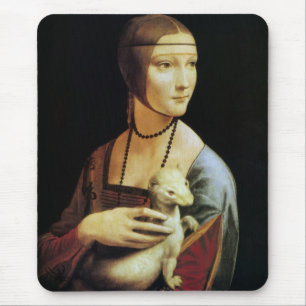 Lady with an Ermine by Leonardo da Vinci Mouse Pad