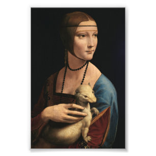 Lady with an Ermine by Leonardo da Vinci Photo Print