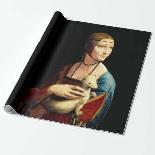 Lady with an Ermine by Leonardo Da Vinci Wrapping Paper