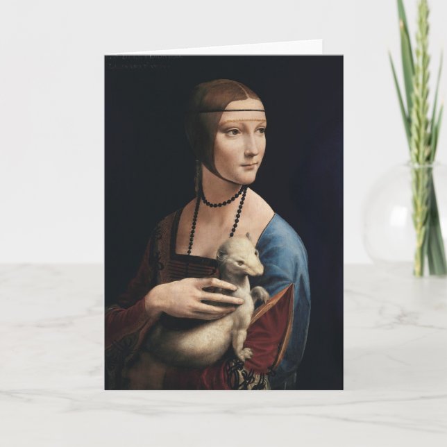 Lady with an Ermine Greeting Card (Front)