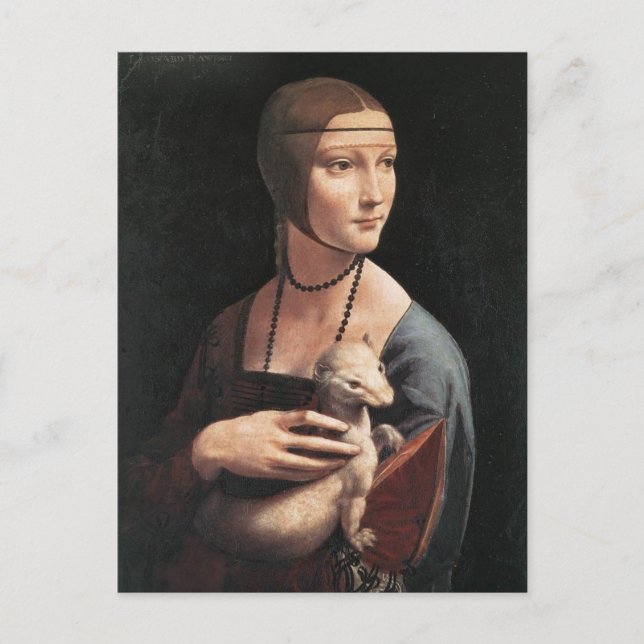 Lady with an Ermine Postcard (Front)