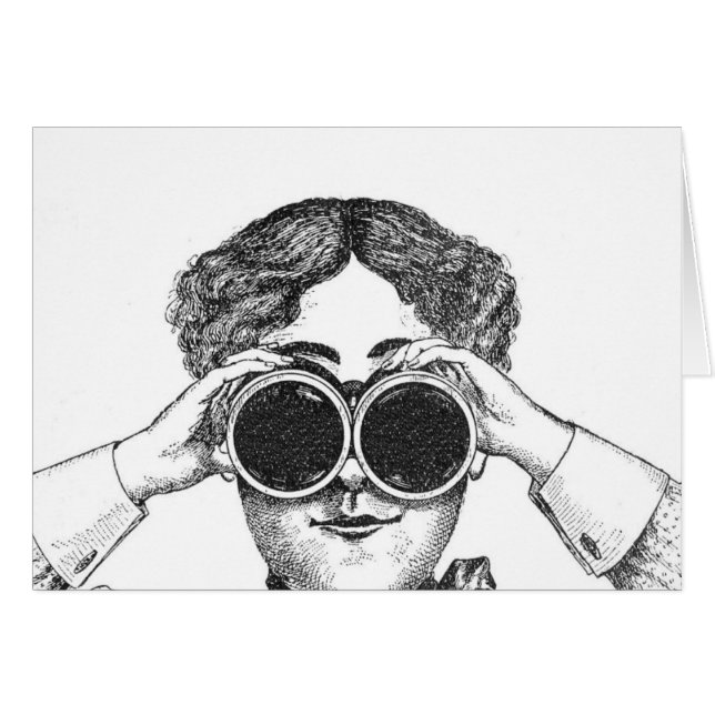 Lady With Binoculars (Front Horizontal)