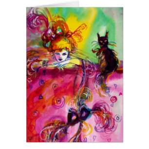 LADY WITH BLACK CAT