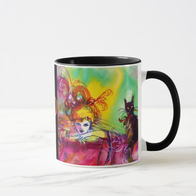 LADY WITH BLACK CT / Venetian Masquerade Mug (Right)