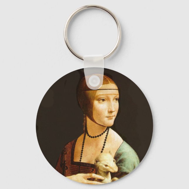 Lady with Ermine Keychain (Front)