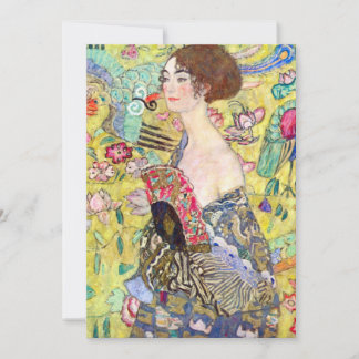 Lady with Fan by Gustav Klimt, Vintage Japonism