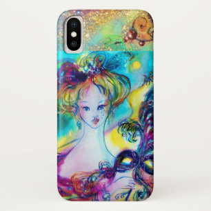 LADY WITH FEATHERED MASK Venetian Masquerade Night Case-Mate iPhone Case