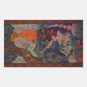 Lady with Foxgloves Sticker