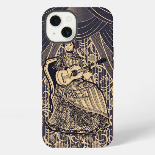 Lady with guitar iPhone 13 case