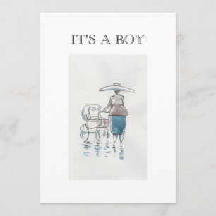 Lady With Pram C'est une carte de garçon
