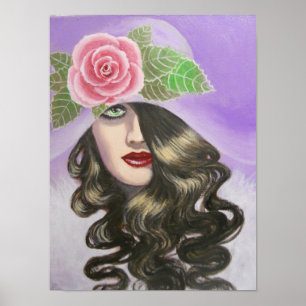 LADY WITH WAVY HAIR/POSTER POSTER