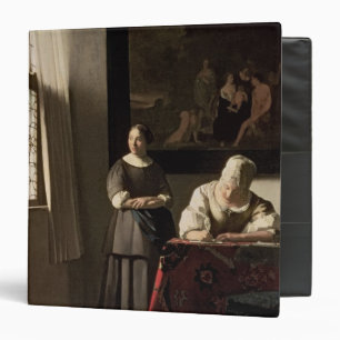 Lady writing a letter with her Maid, c.1670 Binder
