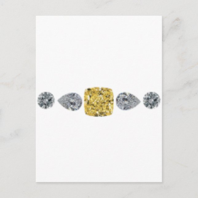 Lady Yellow Diamond Necklace Postcard (Front)