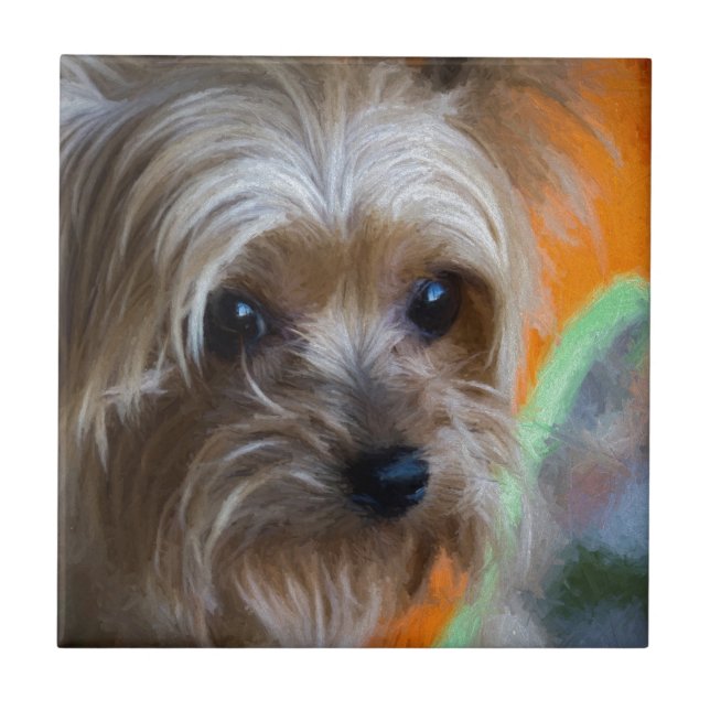 Lady Yorkshire Terrier Tile (Front)