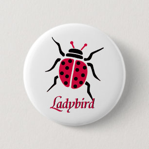 Ladybird 2 Inch Round Button