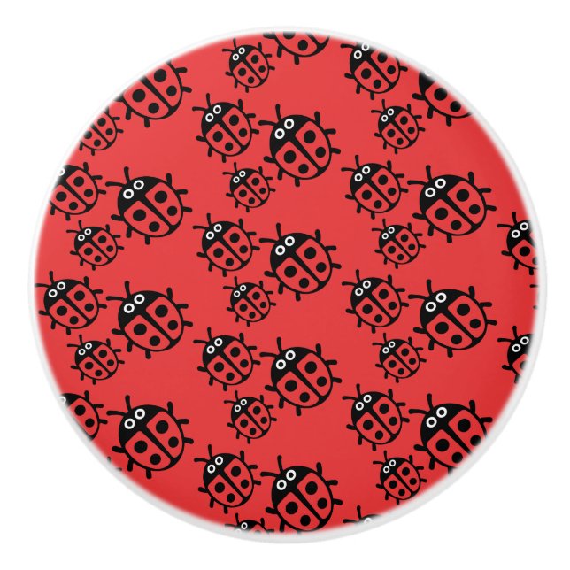 ladybird And Ladybug Ceramic Knob (Front)