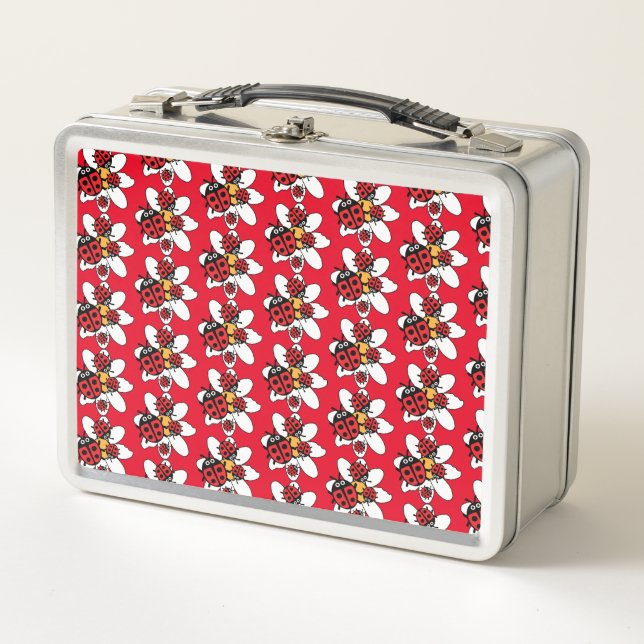 ladybird And Ladybug Family   Metal Lunch Box (Front)
