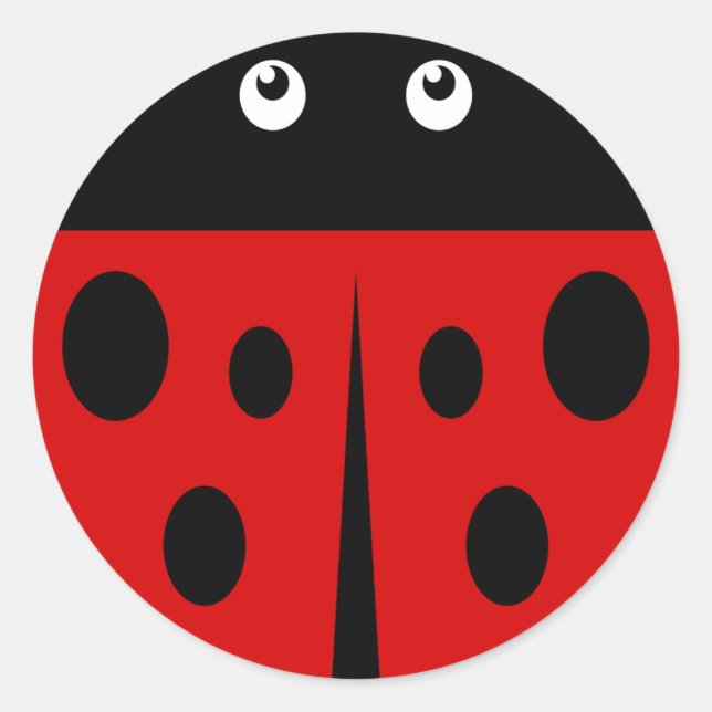 Ladybird Classic Round Sticker (Front)
