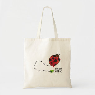 ladybird footprint tote bag