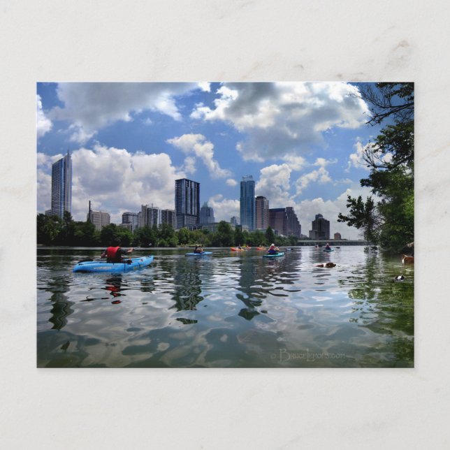 Ladybird Lake Kayaks and Dog Park - Austin, Texas Postcard (Front)