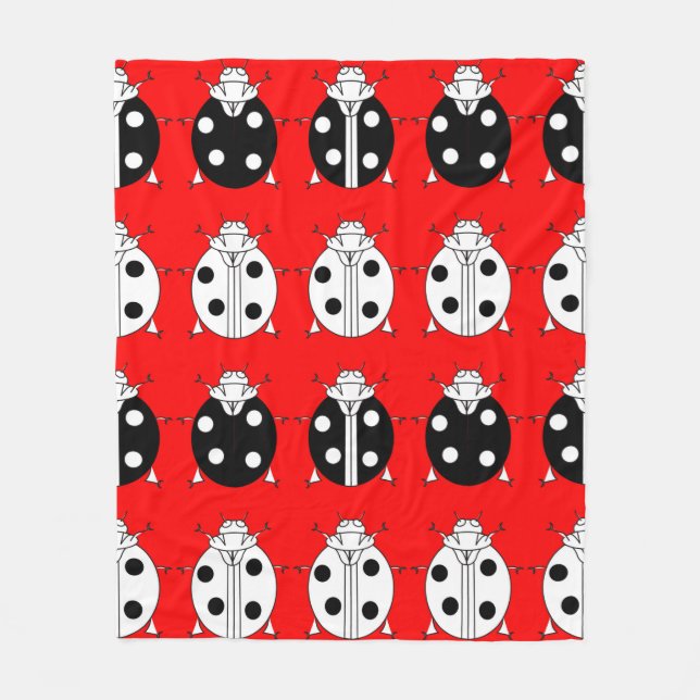 ladybirds pattern fleece blanket (Front)