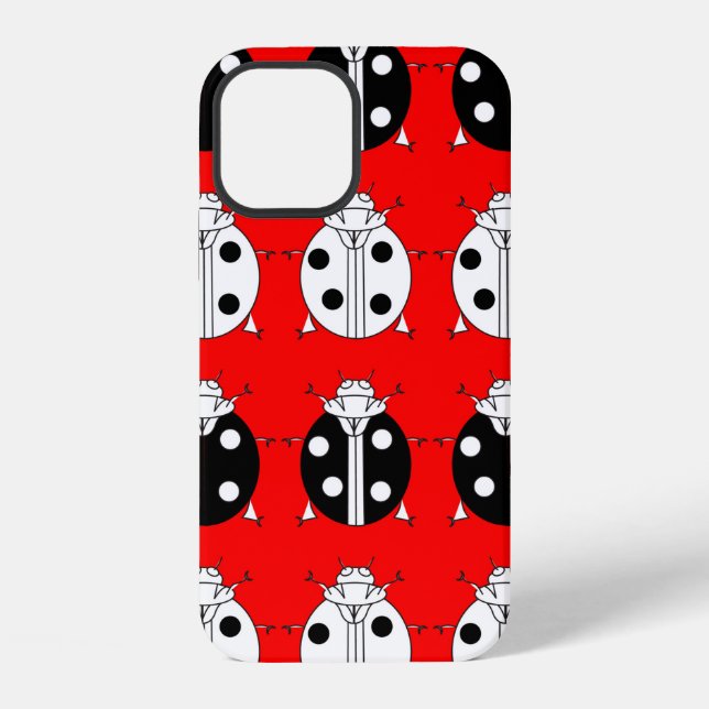 ladybirds pattern iPhone case (Back)