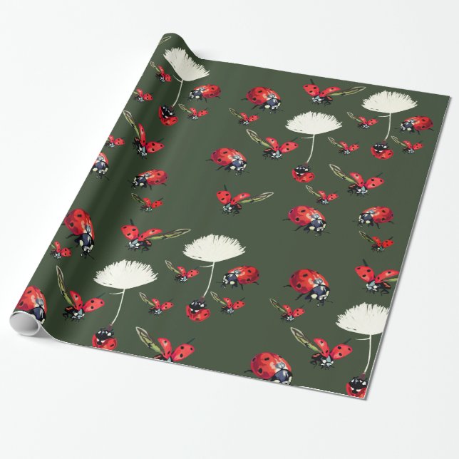 Ladybirds  Wrapping Paper (Unrolled)