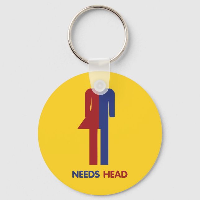 Ladyboy Needs Head Keychain (Front)