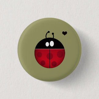 ladybug 1 inch round button
