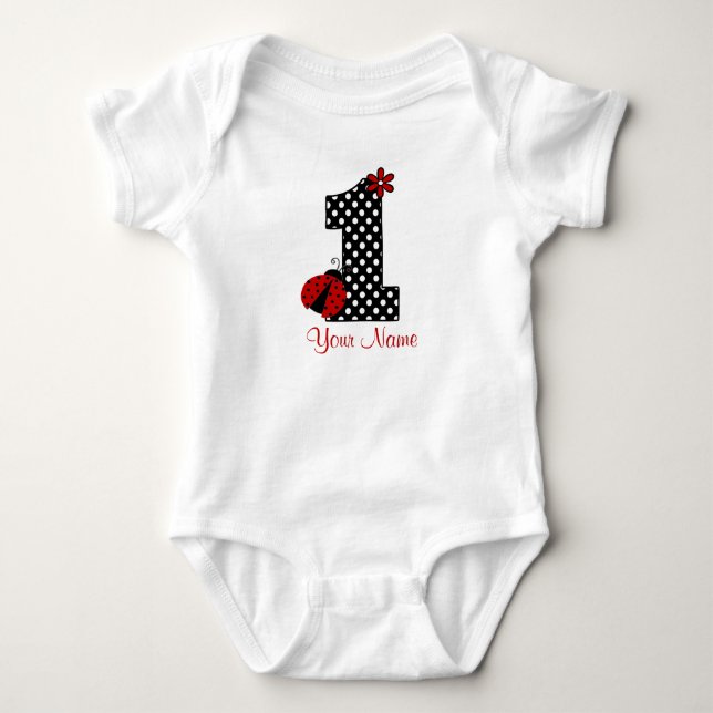 Ladybug 1st Birthday Shirt (Front)