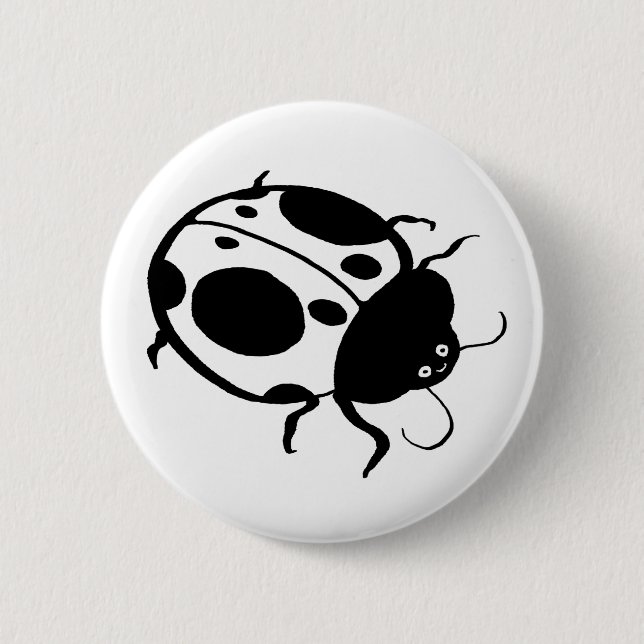 Ladybug  - 2 inch round button (Front)
