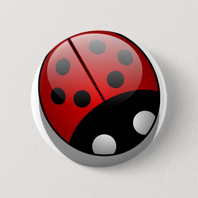 Ladybug 2 Inch Round Button (Front)