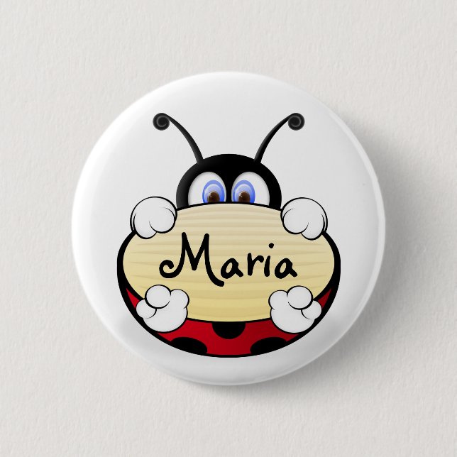 Ladybug 2 Inch Round Button (Front)
