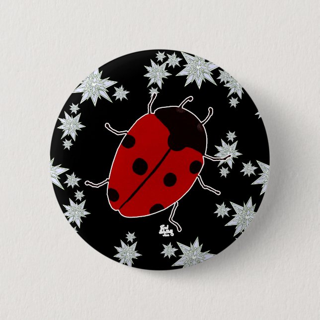LADYBUG 2 INCH ROUND BUTTON (Front)