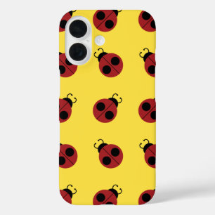 Ladybug 60s retro cool red yellow iPhone 16 case